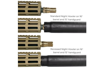 Image of Wolfpack Armory Night Howler Recessed Flash Hider, 1/2x28, Nitride, Black, RNHFH1228BNV3
