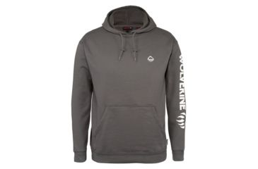 Image of Wolverine Graphic Logo Long Sleeve Hoody - Mens, Granite, Medium, W1206800-045-M
