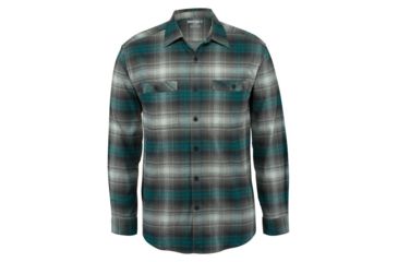 Image of Wolverine Grayson Stretch Long Sleeve Flannel Shirt - Men's, Onyx Plaid, Medium W1206400-031-M