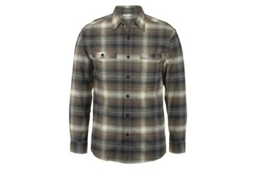 Image of Wolverine Grayson Stretch Long Sleeve Flannel Shirt - Men's, Gunmetal Plaid, Large W1206400-041-L