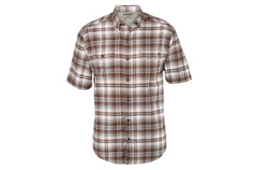 Image of Wolverine Springport Short Sleeve Shirt - Men's, Brown Plaid, Medium W1204520-200-M