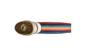 Image of Wood Jewel 7.75in Northern Lights Fixed Blade Knife, 7.75in Overall, 3in Carbon Steel Blade, Rainbow Color Wood Handle, Leather Sheath, 23RT