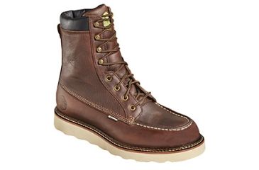 Image of Mens 6007 Flyway 8in Moc Crme Wedge Saffron Leather, Brown, 14/W