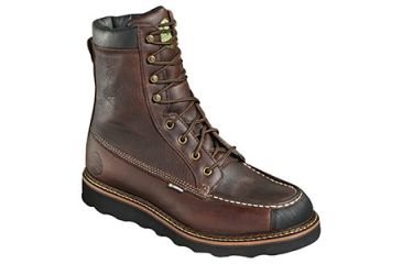 Image of Mens Flyway 6006 8in Moc Black Wedge Red Oak Leather, Brown, 10.5/W