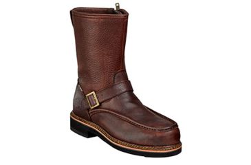 Image of Mens Flyway 6006 8in Moc Black Wedge Red Oak Leather, Brown, 14/W