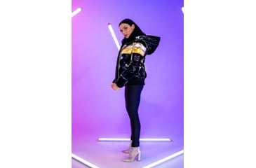 Image of Woodpecker Woody Bomber Jacket - Womens, Firebird/Black Gold, L, WPW006-FB-L
