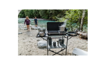 Image of Woods 2-in-1 Grill &amp; Burner Propane Camping Stove, Black, CTI0765983