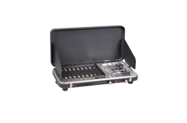 Image of Woods 2-in-1 Grill &amp; Burner Propane Camping Stove, Black, CTI0765983