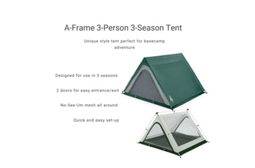 Image of Woods A-Frame 3-Person 3-Season Tent, Green, CTI0763235G