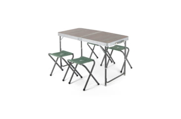 Image of Woods Folding Portable Camping Table Set w/ 4 Camping Chairs, CTI0765544