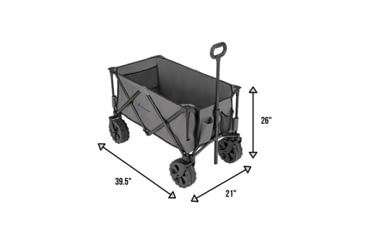 Image of Woods Outdoor Collapsible Utility King Wagon, 225 lb Capacity, Gray, CTI0762933