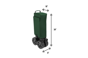 Image of Woods Outdoor Collapsible Utility King Wagon, 225 lb Capacity, Green, CTI0762933G