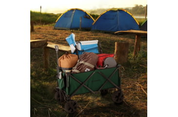 Image of Woods Outdoor Collapsible Utility King Wagon, 225 lb Capacity, Green, CTI0762933G