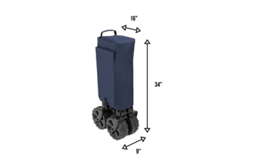 Image of Woods Outdoor Collapsible Utility King Wagon, 225 lb Capacity, Navy, CTI0762933N