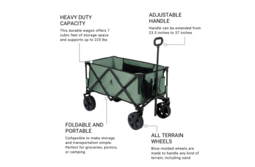 Image of Woods Outdoor Collapsible Utility King Wagon, 225 lb Capacity, Spray, CTI0762933S