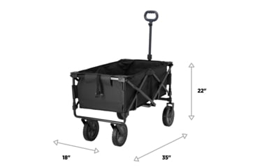 Image of Woods Outdoor Collapsible Utility Standard Wagon, 150 lb Capacity, Black, CTI0765541