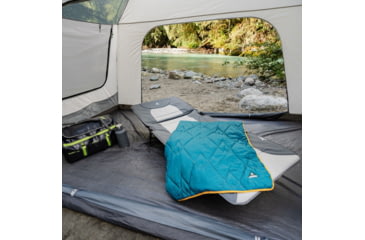 Image of Woods Portable Quick Set-up Folding Adjustable 2-in-1 Camping Lounger/Cot, Gray, CTI0765535