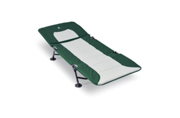 Image of Woods Portable Quick Set-up Folding Adjustable 2-in-1 Camping Lounger/Cot, Green, CTI0765535G