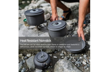 Image of Woods Selkirk Anodized 4-pc Camping Cook Set, CTI0766080