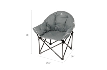 Image of Woods Strathcona Fully Padded Folding Camping Bucket Chair, Gray, CTI0766048G