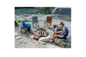 Image of Woods Strathcona Fully Padded Folding Camping Bucket Chair, Gray, CTI0766048G