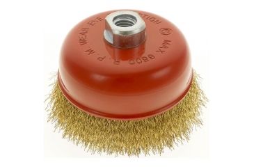 Image of Woodstock 5in x 5/8in-11 Brass Coated Steel Wire Cup Brush, D2278