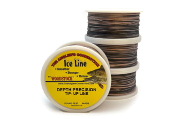 Image of Woodstock Line Nylon Tip-Up, 50Yd, 15lb Test Black &amp; Tan, Black and Tan, 15lb, TU-0050-015-MTR