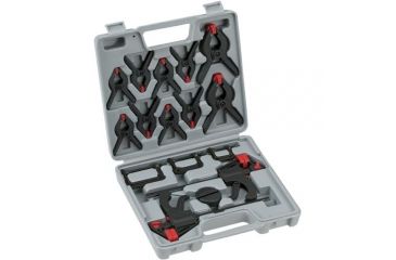 Image of Shop Fox Polymer Spring Clamp Set, 16 pc., Mini D3628