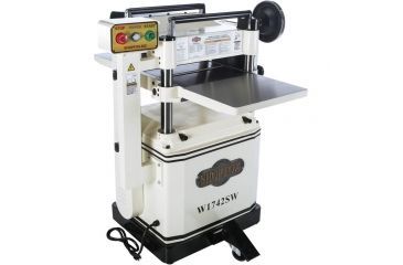 Image of Woodstock SHOP FOX 15in Planer with Spiral Cutterhead &amp; Built-in Mobile Base, W1742SW