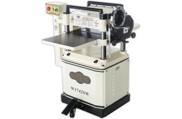 Image of Woodstock SHOP FOX 15in Planer with Spiral Cutterhead &amp; Built-in Mobile Base, W1742SW