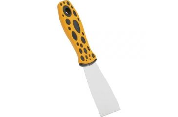 Image of Steelex Stainless Steel Scraper w/ Ergonomic Handle, Yellow/Black, Textured Grips, 1.5 in. x 3.75 in. Blade D3710