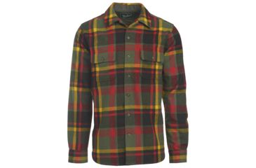 Image of Woolrich Bering Wool Plaid Shirt - Men's-Black Multi-Medium