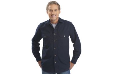Image of Woolrich Expedition Chamois Shirt - Mens-Deep Navy-Medium