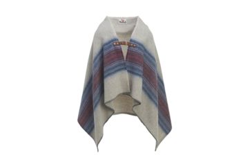 Image of Woolrich Fireside II Wool Blanket Poncho,35x70in, Denim Stripe 92019-DES - DENIM STRIPE-DEMO