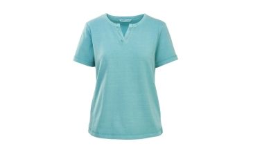 Image of Woolrich First Forks Womens Split Neck Shirt, Aqua Sky, M, 7702-AQUASKY-M