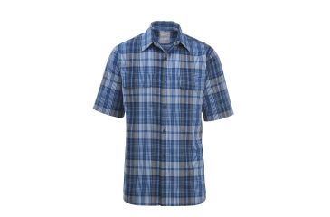 Image of Woolrich Keep It Moving Men's Short Sleeve Shirt, Mountain Blue, 6386