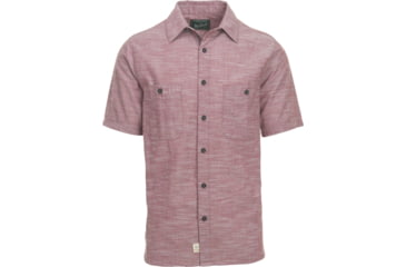 Image of Woolrich Lost Lakes Chambray Shirt - Men's-Antique Red-Medium
