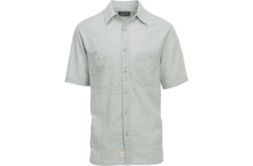Image of Woolrich Lost Lakes Chambray Shirt - Men's-Gray-X-Large