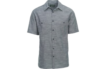 Image of Woolrich Lost Lakes Chambray Shirt - Men's-Navy-Large