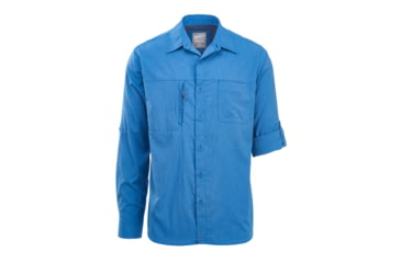 Image of Woolrich Men's Expedition Canyon Convertible Shirt, Mountain Blue, L 6388-MOL-MOUNTAINBLUE-L-DEMO