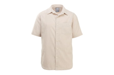 Image of Woolrich Men's Hemp Short-Sleeve Shirt, Ivory Stripe, L 6002-IVS-IVORYSTRIPE-L-DEMO