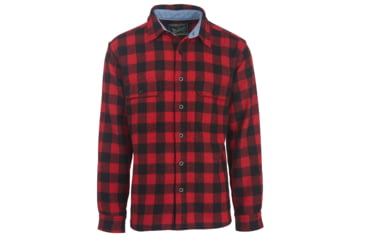 Image of Woolrich Men's Wool Buffalo Shirt, Red/Black, L 6135-RBL-RED/BLACK-L-DEMO