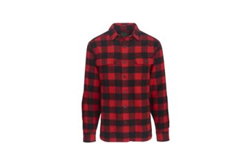 Image of Woolrich Oxbow Bend Plaid Flannel Shirt - Mens, Black/Red, Small, 6111-BLACK/RED-S