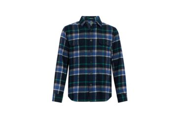 Image of Woolrich Oxbow Bend Plaid Flannel Shirt - Mens, Deep Alpine Blue, Small, 6111-DEEPALPINEBLUE-S