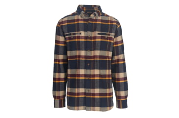 Image of Woolrich Oxbow Pass Eco Rich Flannel Shirt - Men's, Deep Indigo Herringbone, S, 6463-DHB-S-R