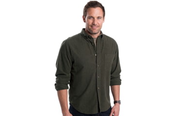 Image of Woolrich Sportsman Chamois Shirt - Mens -Dark Wood Heather-Large