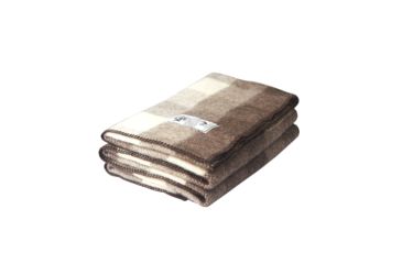Image of Woolrich Suffolk Buffalo Check Undyed Wool Blanket,60x70in, Natural 92011-Natural-DEMO