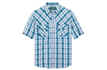 Image of Woolrich Tectonic Plaid Shirt - Men's-Ink-Small