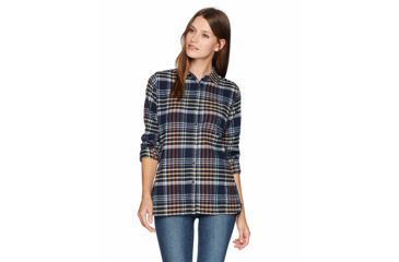 Image of Woolrich The Pemberton - Womens, Navy Plaid, Extra Small, Regular Inseam, 2464-NAVYPLAID-XS