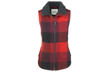 Image of Woolrich Women's Giant Buffalo Wool Vest II, Wine/Indigo, M 18582-WNE-WINE.-M-DEMO